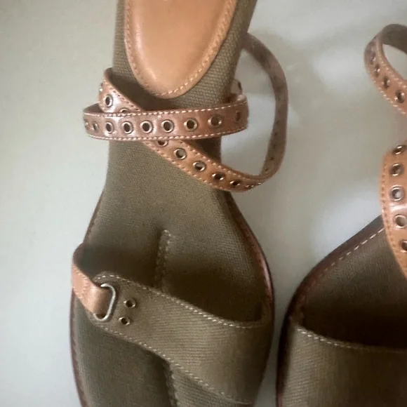 Wild Pair Brown and Tan Strappy high heel Sandals - Picture 8 of 15